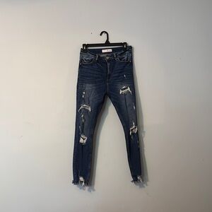 KanCan Blue Skinny Distressed Jeans